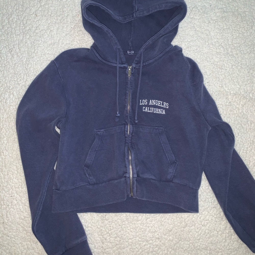 brandy cropped zip up